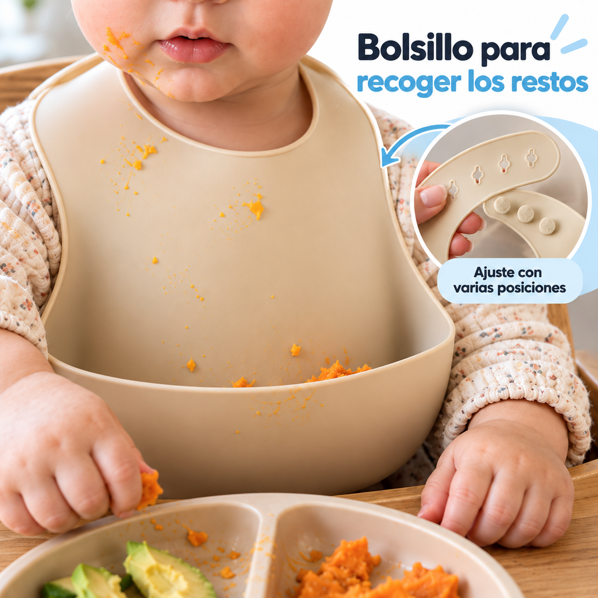 Set de vajilla de silicona para bebé 8 piezas – BLW completo con ventosa
