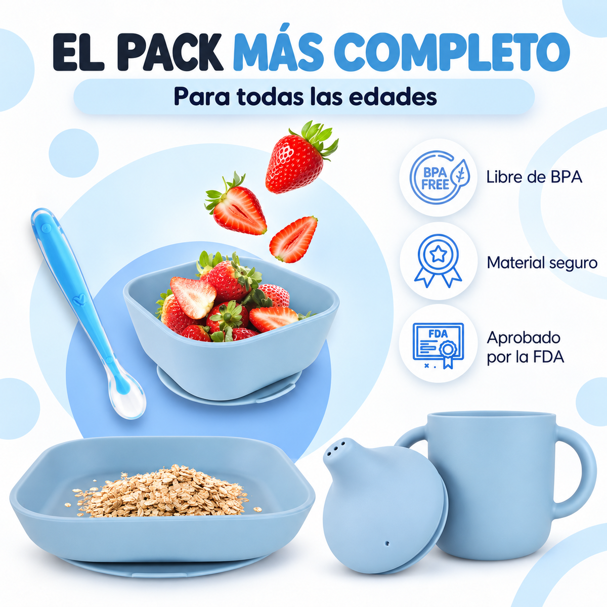 Silicona de grado alimentario - libre de BPA, plomo y ftalatos